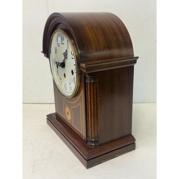 Westminster Chime Mantel Vintage Sligh Mechanical Clock Franz Hermes Two Jewels - Picture 3 of 10
